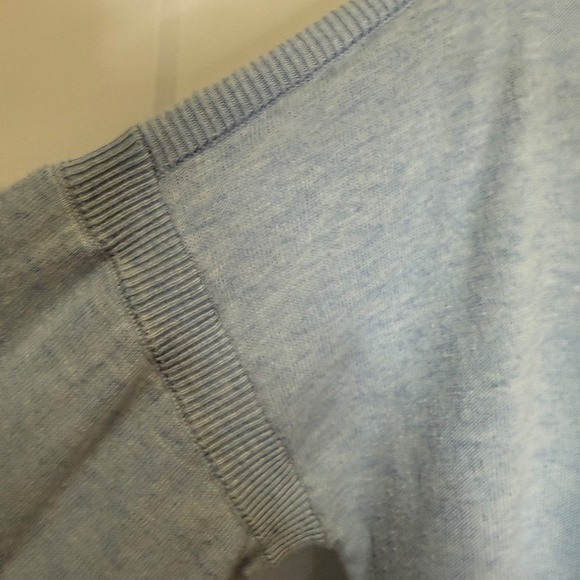 Lilly Pulitzer Light Blue Puff-Sleeve Crewneck Sweater – Size Small - Picture 3 of 8